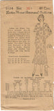 1930s Ladies Home Journal Sewing Pattern 6484 FF Misses Dress & Jacket Sz 38 B