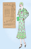 1930s Ladies Home Journal Sewing Pattern 6484 FF Misses Dress & Jacket Sz 38 B