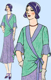 1930s Ladies Home Journal Sewing Pattern 6490 FF Plus Size Afternoon Dress 44 B