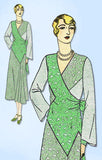 1930s Ladies Home Journal Sewing Pattern 6514 FF Misses Afternoon Dress Sz 38 B