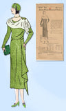 1930s VTG Ladies Home Journal Sewing Pattern 6515 FF Misses Afternoon Dress 38 B