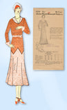 1930s Ladies Home Journal Sewing Pattern 6533 Uncut Plus Size Street Dress 40 B