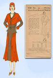 1930s VTG Ladies Home Journal Sewing Pattern 6538 Uncut Misses Street Dress 36 B