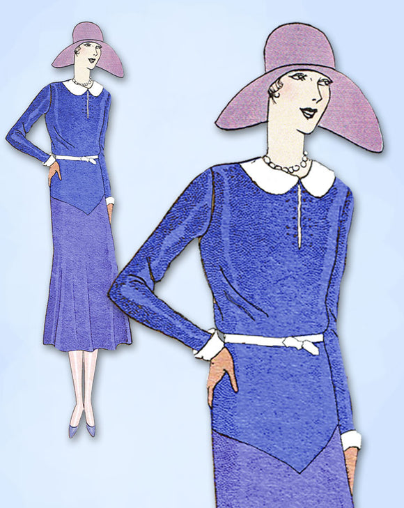 1930s VTG Ladies Home Journal Sewing Pattern 6541 Uncut Depression Era Dress 36B