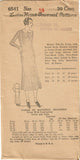 1930s VTG Ladies Home Journal Sewing Pattern 6541 Uncut Depression Era Dress 36B