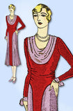 1930s VTG Ladies Home Journal Sewing Pattern 6556 FF Misses Afternoon Dress 36 B