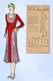 1930s VTG Ladies Home Journal Sewing Pattern 6556 FF Misses Afternoon Dress 36 B