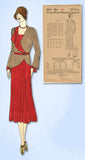 1930 Ladies Home Journal Sewing Pattern 6561 Uncut Misses Afternoon Dress 38 B