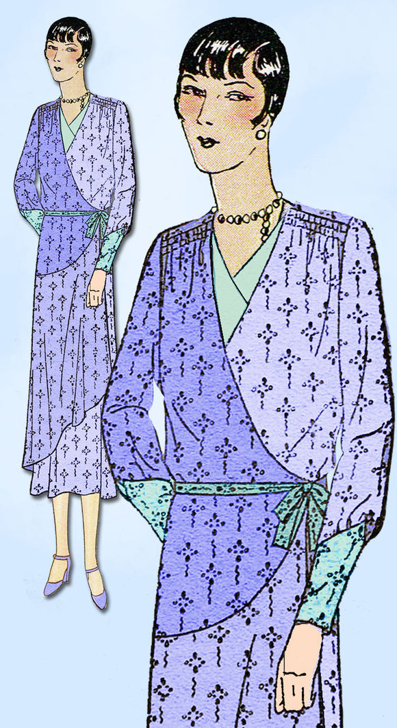 1930s VTG Ladies Home Journal Sewing Pattern 6603 FF Misses Afternoon Dress 38B - Vintage4me2