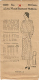 1930s VTG Ladies Home Journal Sewing Pattern 6603 FF Misses Afternoon Dress 38B - Vintage4me2