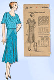 1930s VTG Ladies Home Journal Sewing Pattern 6638 Uncut Afternoon Dress Sz 36 B