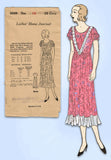 1930s VTG Ladies Home Journal Sewing Pattern 6649 Uncut Misses Street Dress 33B