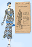 1930s VTG Ladies Home Journal Sewing Pattern 6654 FF Misses Two Piece Dress 36 B - Vintage4me2