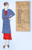 1930s VTG Ladies Home Journal Sewing Pattern 8023 FF Misses Dress & Skirt Sz 34B