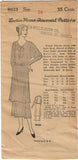 1930s VTG Ladies Home Journal Sewing Pattern 8023 FF Misses Dress & Skirt Sz 34B