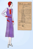 1930s Ladies Home Journal Sewing Pattern 8026 Uncut Misses Jumper Dress Sz 34 B