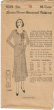 1930s Ladies Home Journal Sewing Pattern 8033 FF Misses Afternoon Dress Sz 34 B - Vintage4me2
