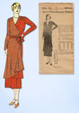 1930s VTG Ladies Home Journal Sewing Pattern 8044 FF Plus Size Tunic Dress 40 B