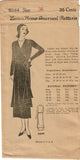 1930s VTG Ladies Home Journal Sewing Pattern 8044 FF Misses Tunic Dress 36 B