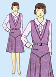 1930s VTG Ladies Home Journal Sewing Pattern 8052 Uncut Girls Jumper Dress Sz 10