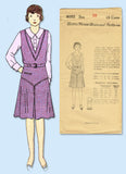 1930s VTG Ladies Home Journal Sewing Pattern 8052 Uncut Girls Jumper Dress Sz 10