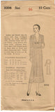 1930s VTG Ladies Home Journal Sewing Pattern 8306 Uncut Misses Street Dress 34 B