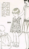1920s Vintage Ladies Home Journal Pattern 5664 Toddler Girls Zig Zag Dress Sz 4