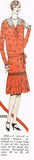 1920s VTG Ladies Home Journal Sewing Pattern 5992 FF Misses Flapper Dress Sz 36B - Vintage4me2