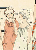 Ladies Home Journal 3712: 1920s Uncut Misses Boudoir Cap Vintage Sewing Pattern
