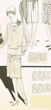 1920s VTG Ladies Home Journal Sewing Pattern 5380 FF Plus Size Flapper Dress 40B