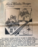 1940s Vintage Laura Wheeler Embroidery Transfer 1438 Uncut Lilac Basket Motifs