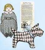 1940s Laura Wheeler 1618 Uncut Cuddle Toys Scotty Dog Embroidery Transfer -vintage4me2