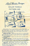 1940s Vintage Laura Wheeler Embroidery Transfer 285 Uncut Sailor DOW Tea Towels