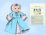 1940s Vintage Laura Wheeler Sewing Pattern 2982 Asleep Awake Baby Doll