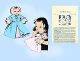 1940s Vintage Laura Wheeler Sewing Pattern 2982 Asleep Awake Baby Doll