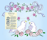 1940s Vintage Laura Wheeler Embroidery Transfer 490 Uncut Birds & Flower Pcases - Vintage4me2