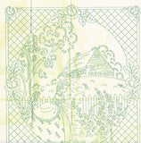 1940s Laura Wheeler Embroidery Transfer 748 Uncut Garden Scene Bedspread