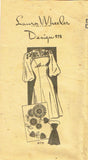 1940s Vintage Laura Wheeler Sewing Pattern 975 Misses Embroidered Dress Size 29B