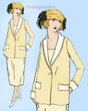 Ladies Home Journal 3041: 1920s Uncut Misses Box Coat Sz 38 B VTG Sewing Pattern