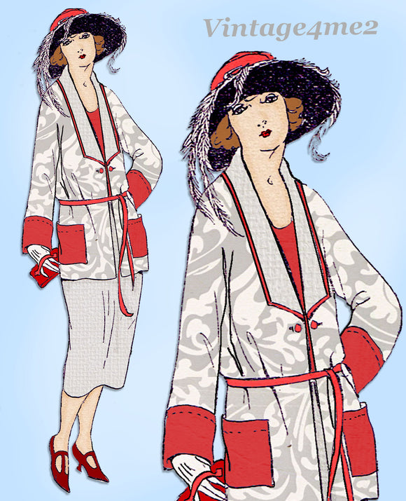 Ladies Home Journal 3064: 1920s Uncut Misses Coat Sz 34 B Vintage Sewing Pattern