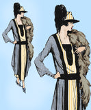 Ladies Home Journal 3319: 1920s Uncut Draped Dress Sz 40B Vintage Sewing Pattern