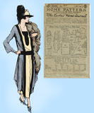 Ladies Home Journal 3319: 1920s Uncut Draped Dress Sz 40B Vintage Sewing Pattern