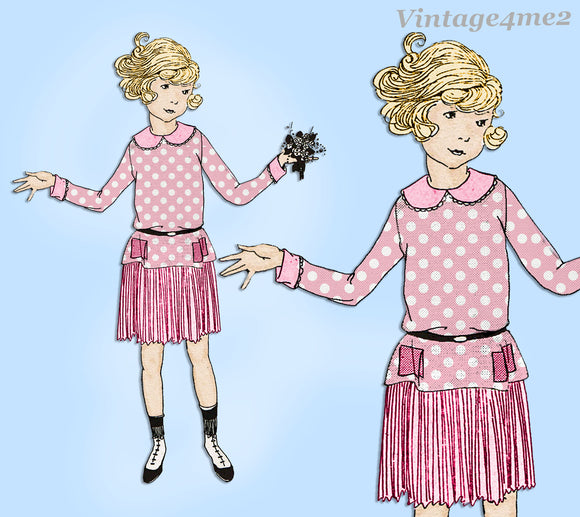 Ladies Home Journal 3452: 1920s Uncut Girls Dress Size 12 Vintage Sewing Pattern