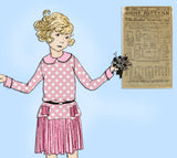 Ladies Home Journal 3452: 1920s Uncut Girls Dress Size 12 Vintage Sewing Pattern