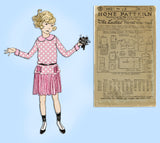 Ladies Home Journal 3452: 1920s Uncut Girls Dress Size 12 Vintage Sewing Pattern
