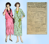 Ladies Home Journal 3576: 1920s Uncut Wrap Dress 34 B  Vintage Sewing Pattern