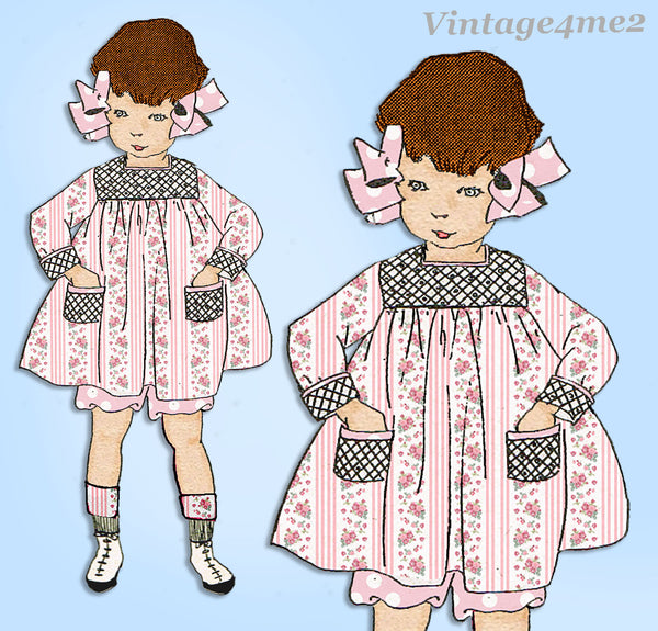 Ladies Home Journal 3583: 1920s Girls Bloomer Dress Sz 6 Vintage Sewing Pattern