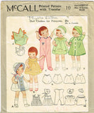 1920s Rare Original Vintage McCall Pattern 10 Cute 9in Patsyette Doll Clothes
