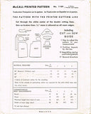 1940s Vintage McCall Sewing Pattern 1189 WWII Baby Girls Smocked Dress 6mos
