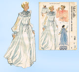 1950s Vintage McCall's Sewing Pattern 1700 Uncut Misses Bridal Peignoir Sz Small